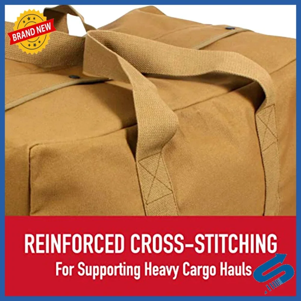 Extra Large Canvas Travel Duffle Bag 75L Capacity Rugged Cargo Style